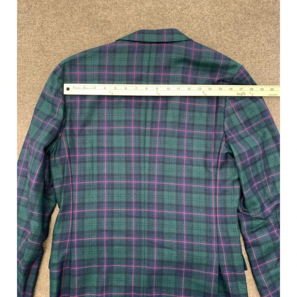 J Crew Blazer Mens 38R Tartan Plaid Moon Ludlow Slim-Fit Preppy Jacket Sportcoat